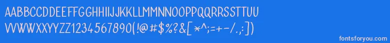 Bublina022 Font – Pink Fonts on Blue Background
