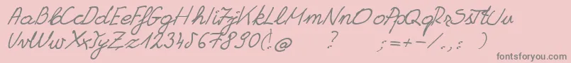 GrannysHandwriting Font – Gray Fonts on Pink Background
