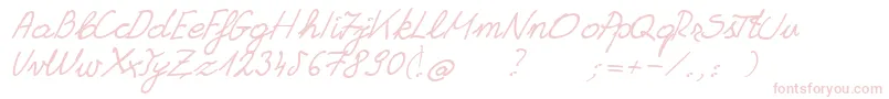 GrannysHandwriting Font – Pink Fonts on White Background