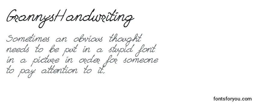GrannysHandwriting Font