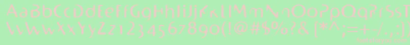 BioplasmLtRegular Font – Pink Fonts on Green Background