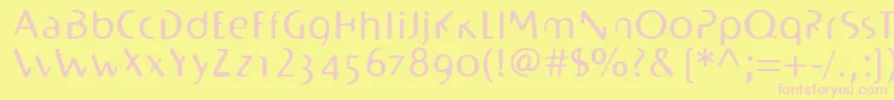 BioplasmLtRegular Font – Pink Fonts on Yellow Background