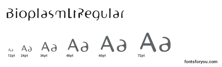 BioplasmLtRegular Font Sizes