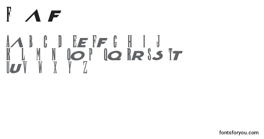 Czcionka Finalf – alfabet, cyfry, specjalne znaki