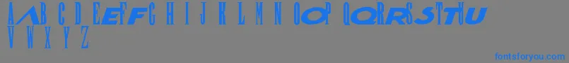 Finalf Font – Blue Fonts on Gray Background