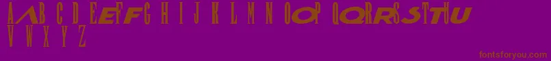 Finalf Font – Brown Fonts on Purple Background