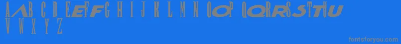 Finalf Font – Gray Fonts on Blue Background