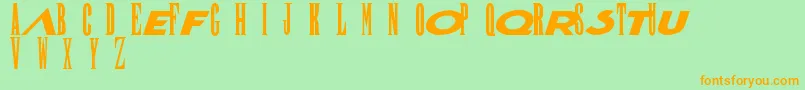 Finalf Font – Orange Fonts on Green Background