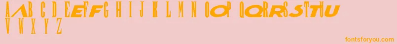 Finalf Font – Orange Fonts on Pink Background
