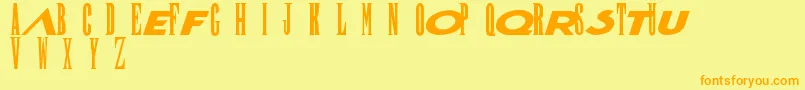 Finalf Font – Orange Fonts on Yellow Background