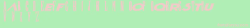 Finalf Font – Pink Fonts on Green Background