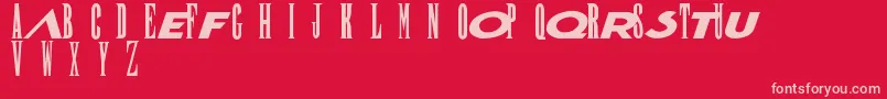 Finalf Font – Pink Fonts on Red Background
