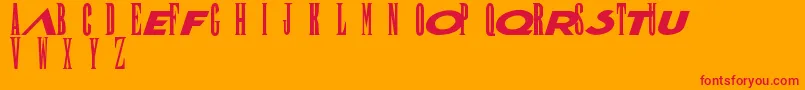 Finalf Font – Red Fonts on Orange Background