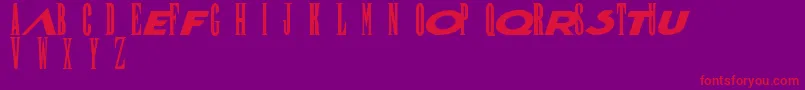 Finalf Font – Red Fonts on Purple Background