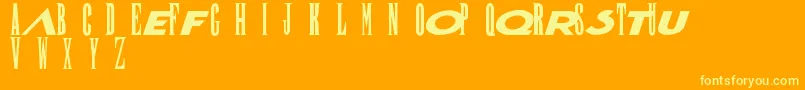 Finalf Font – Yellow Fonts on Orange Background