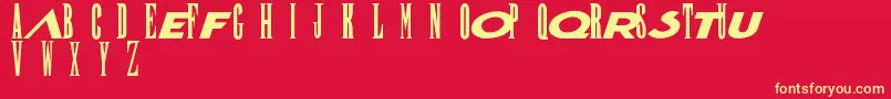 Finalf Font – Yellow Fonts on Red Background