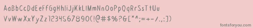 Czcionka DraftingTable – szare czcionki na różowym tle