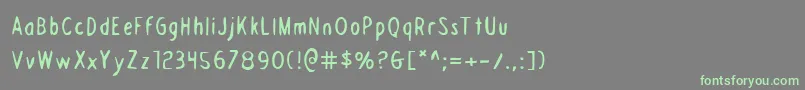 DraftingTable Font – Green Fonts on Gray Background