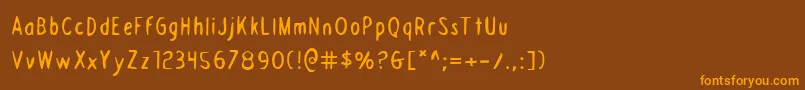 DraftingTable Font – Orange Fonts on Brown Background