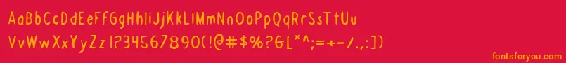DraftingTable Font – Orange Fonts on Red Background