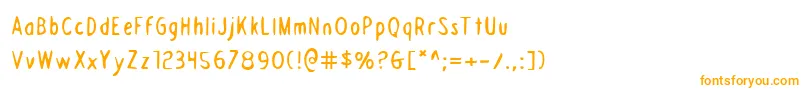 DraftingTable Font – Orange Fonts on White Background