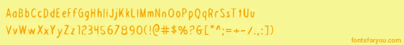Czcionka DraftingTable – pomarańczowe czcionki na żółtym tle