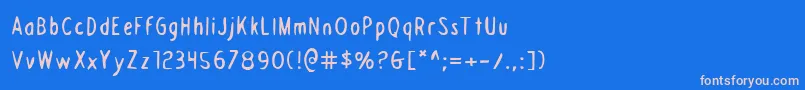 フォントDraftingTable – ピンクの文字、青い背景
