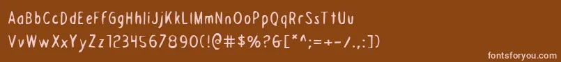 DraftingTable Font – Pink Fonts on Brown Background