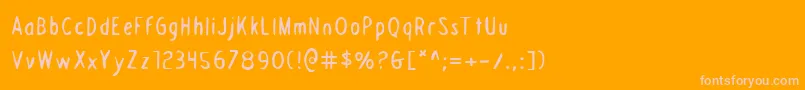 DraftingTable Font – Pink Fonts on Orange Background
