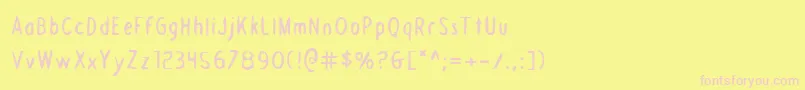 DraftingTable Font – Pink Fonts on Yellow Background