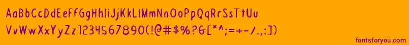 DraftingTable Font – Purple Fonts on Orange Background
