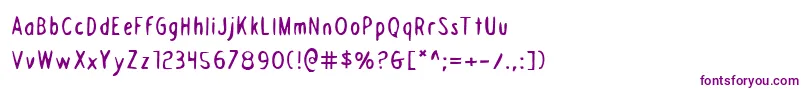 DraftingTable Font – Purple Fonts on White Background