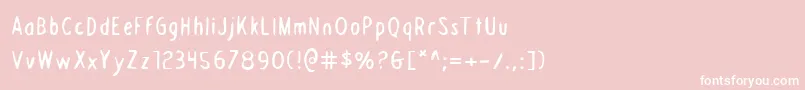 DraftingTable Font – White Fonts on Pink Background