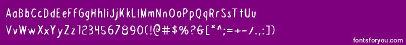 DraftingTable Font – White Fonts on Purple Background