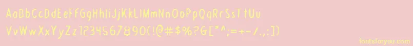 DraftingTable Font – Yellow Fonts on Pink Background