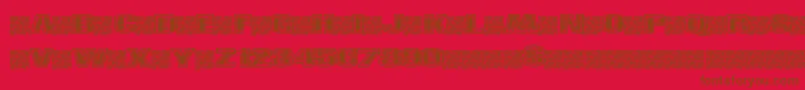 Righttrack Font – Brown Fonts on Red Background