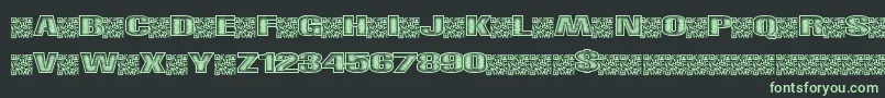 Righttrack Font – Green Fonts on Black Background