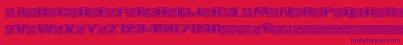 Righttrack Font – Purple Fonts on Red Background