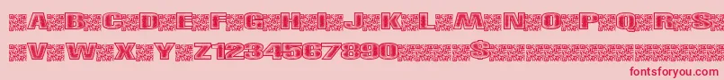 Righttrack Font – Red Fonts on Pink Background