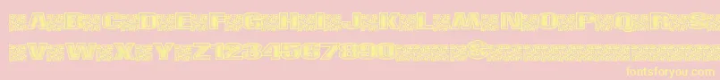 Righttrack Font – Yellow Fonts on Pink Background