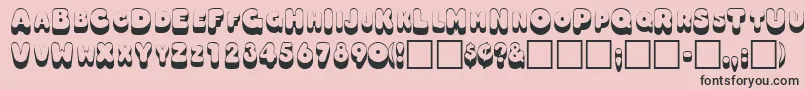 OodlesscapssskRegular Font – Black Fonts on Pink Background