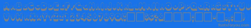 OodlesscapssskRegular Font – Gray Fonts on Blue Background