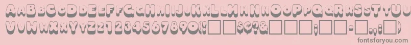 OodlesscapssskRegular Font – Gray Fonts on Pink Background