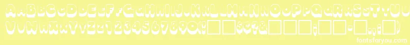 OodlesscapssskRegular Font – White Fonts on Yellow Background