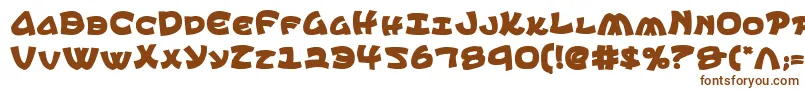 Шрифт EphesianCondbold – коричневые шрифты на белом фоне