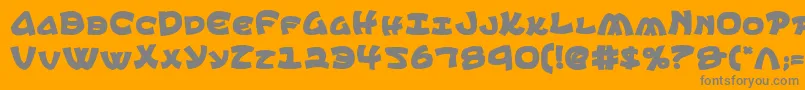 EphesianCondbold Font – Gray Fonts on Orange Background