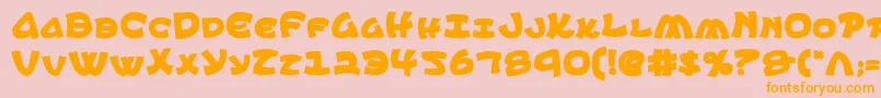 EphesianCondbold Font – Orange Fonts on Pink Background