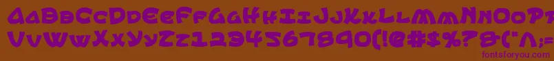 EphesianCondbold Font – Purple Fonts on Brown Background