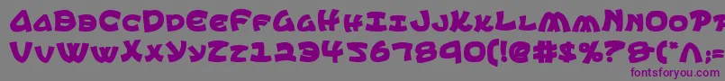 フォントEphesianCondbold – 紫色のフォント、灰色の背景