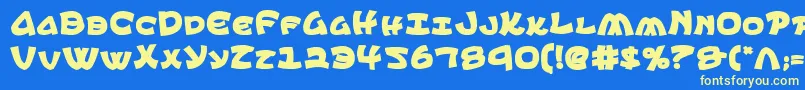 EphesianCondbold Font – Yellow Fonts on Blue Background